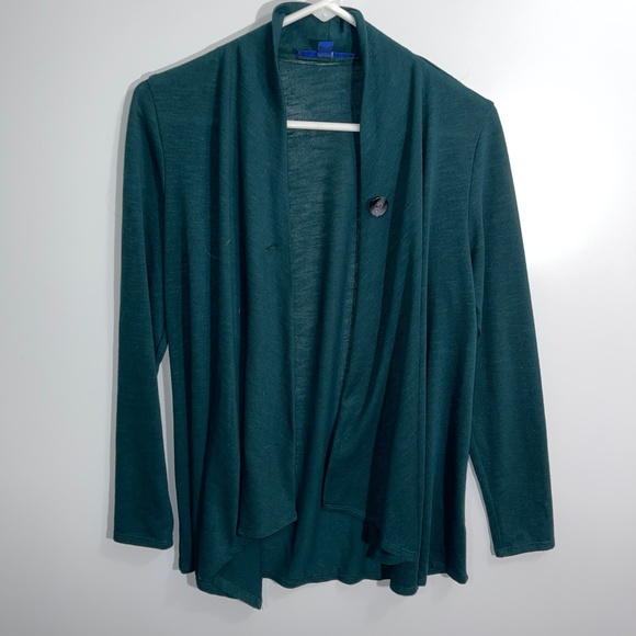 Apt.‎ 9 Hunter Green Off Center Button Cardigan Top Size Small - Picture 4 of 7